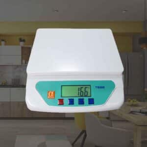 SRS135 digital kitchen scale with green LCD and keys