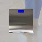 SRS440 body scale with stainless-steel top and blue LCD