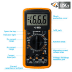 DT9205A multimeter parts: ranges, jacks and shock cover