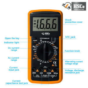 DT9205A multimeter parts: ranges, jacks and shock cover