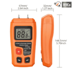 Wood moisture meter size 144.5 x 67 x 32 mm