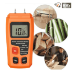 Wood moisture meter with wood samples