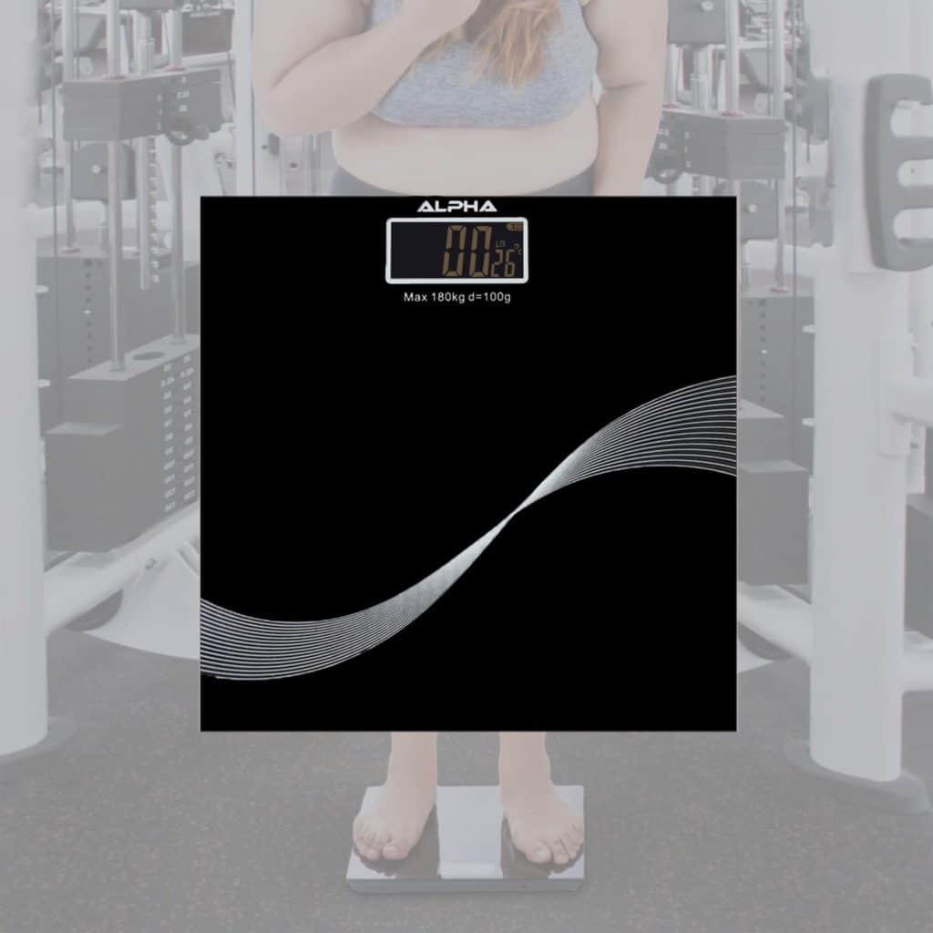 SRS420 digital body scale with glass top and LCD