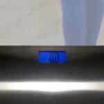 SRS440 blue backlit display close-up