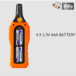 Back of the meter with four AAA batteries fitted