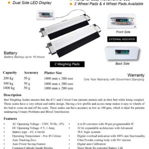 Bed Weighing Scale