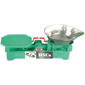 Green embossed-body mechanical counter scale with stainless steel bowl