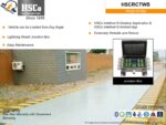 HSCRCTWB weighbridge leaflet: load from any angle, lightning-resistant junction box, Intellinet software