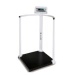 HSCo HR hand rail scale with black platform, U-shaped hand rail and display on top