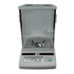 HSCo LAB220.1 analytical balance with glass draft shield and LCD display