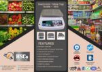 Electronic table top scale MSS leaflet with features, shop use