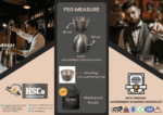 HSCo peg measure: 30 ml and 60 ml ends, knurled rim, waterproof pouch and stamping certificate