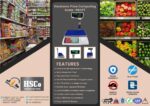 Electronic price computing scale PRCPT leaflet with features, groceries and shop