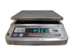 SSB50 stainless steel table top scale, close front view