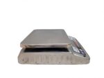 SSB50 table top scale from the side, showing the stainless platter