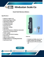 Hand-held moisture meter specification leaflet