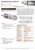 HSCo shear beam load cell datasheet with standard capacities and specification
