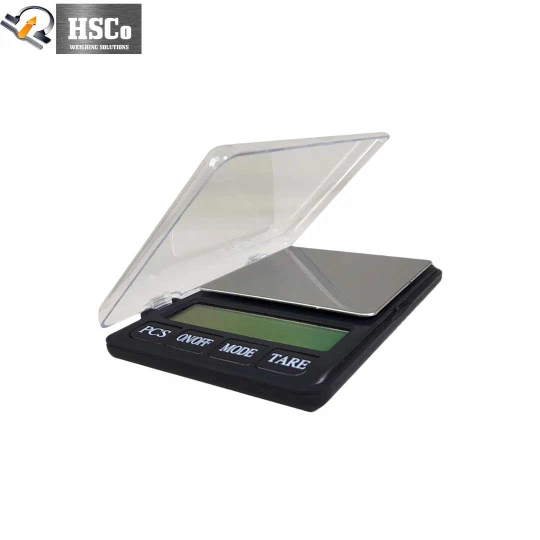 SRS360 PRECISION SCALE SRS360 pocket precision scale with the clear cover open