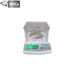 SRS370 precision scale with clear draft shield and green LCD