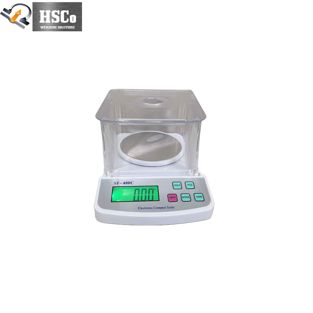 SRS370 PRECISION SCALE SRS370 precision scale with clear draft shield and green LCD