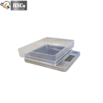 SRS380 precision scale, angled view with cover