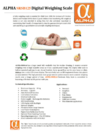 Alpha SRSB125 digital baby scale leaflet