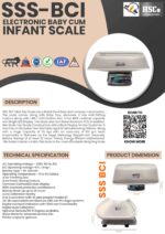 SSS-BCI electronic baby cum infant scale leaflet with specifications