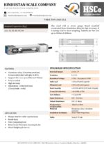 Table top load cell data sheet with features and specification