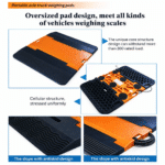 Portable axle truck weighing pads: pad design, cellular core structure and anti-skid slopes