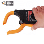 Clamp meter jaw opened in the hand