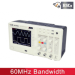 DS2060CA oscilloscope showing waveforms, 60 MHz bandwidth