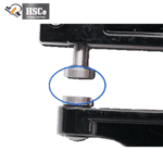 Thickness gauge anvils close-up