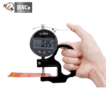 Measuring a sheet with the thickness gauge