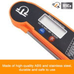 Food thermometer display: -50 °C to 300 °C, HOLD and ON/OFF buttons