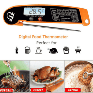 Digital food thermometer for drinks, grilling, turkey and frying