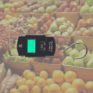SRS510 luggage scale, side view with hook