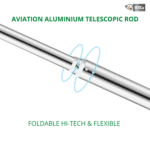 Folding aviation aluminium telescopic rod of the height scale