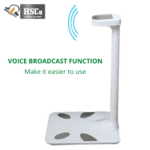 Height and weight scale with voice broadcast function