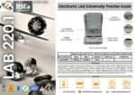 LAB220.1 leaflet showing features and capacity in grams, carats and other units