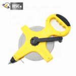 HSCo open-reel surveying tape with yellow frame and winding crank