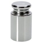Stainless steel calibration weight, knob-top cylinder with mirror finish