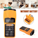 Ultrasonic distance meter uses and dimensions, supplied without battery