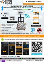 PLSSWRBT series waterproof platform scale leaflet: Bluetooth Android app, back display, anti-rodent load cells