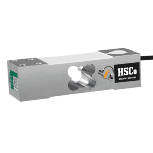 HSCo aluminium single-point platform load cell with green label and cable