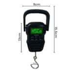 SRS051 luggage scale with dimensions marked