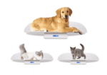 SRSP130 pet scale with a dog and two kittens