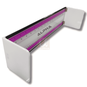 Infantometer with acrylic base and raised end boards, open for measuring