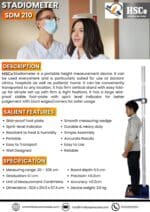 HSCo SDM 210 stadiometer leaflet with features and specification