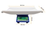 HSCo MSMPS pet scale dimensions: tray 50 × 26 cm, base 36 cm, height 21 cm