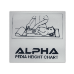 Alpha pedia height chart label on the mat